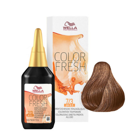 Wella Color Fresh 7/3 Medium Golden Blond 75ml - conditioning colour enhancer without ammonia