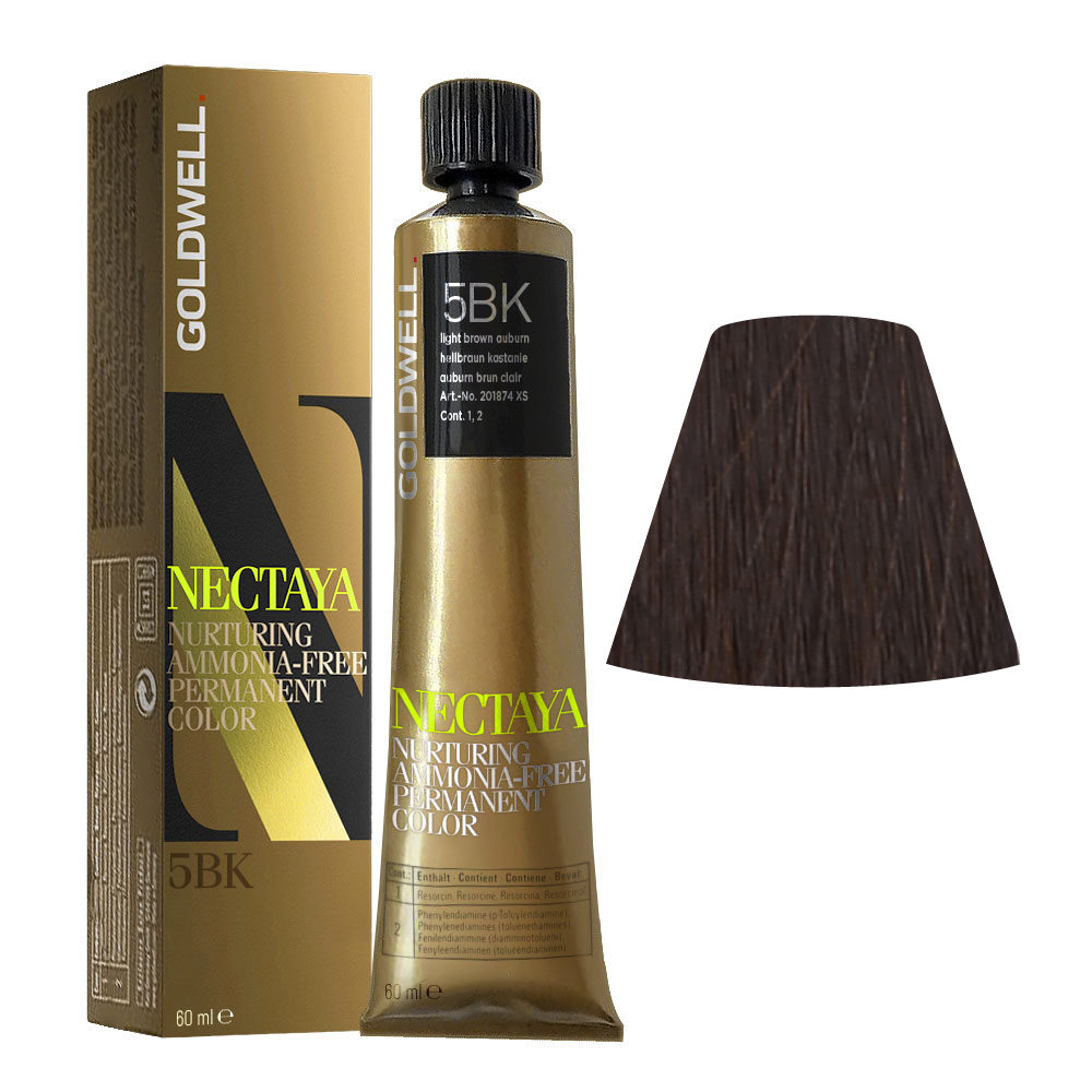 5BK Light brown auburn Goldwell Nectaya Warm browns tb 60ml