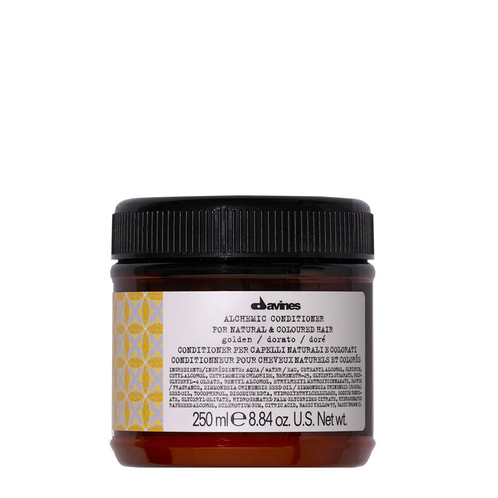 Davines Alchemic Conditioner Golden 250ml - golden conditioner for golden blonde and honey hair