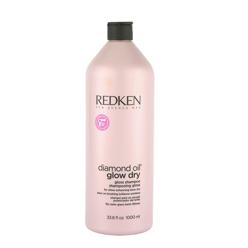 Redken Diamond Oil Glow Dry Gloss Shampoo 1000ml For Brighter Hair For All Hair Types Hair Gallery