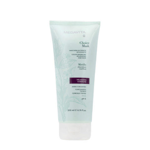 Medavita Lunghezze Choice Mask Aubergine 200ml - color enhancing nourishing mask aubergine