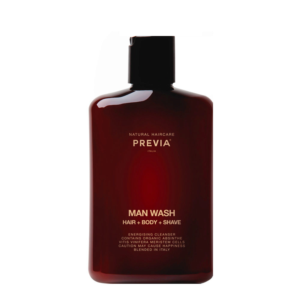 Previa Man Wash hair body shave 250ml - man shower shampoo