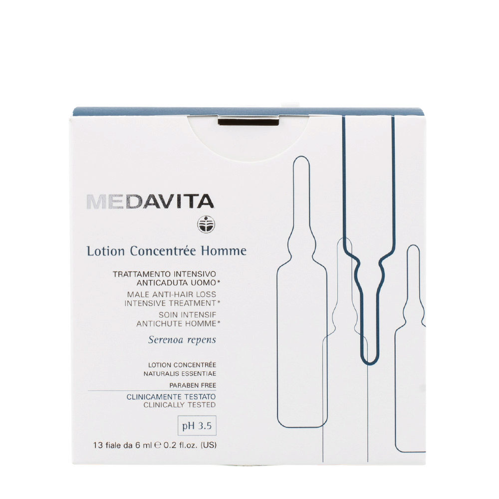 Medavita Scalp Lotion concentree homme Male anti-hair loss intensive treatment pH 3.5   13x6ml