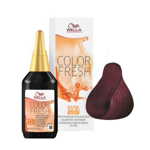 Wella Color Fresh 5/56  Mahogany Violet Light Brown 75ml - conditioning colour enhancer without ammonia
