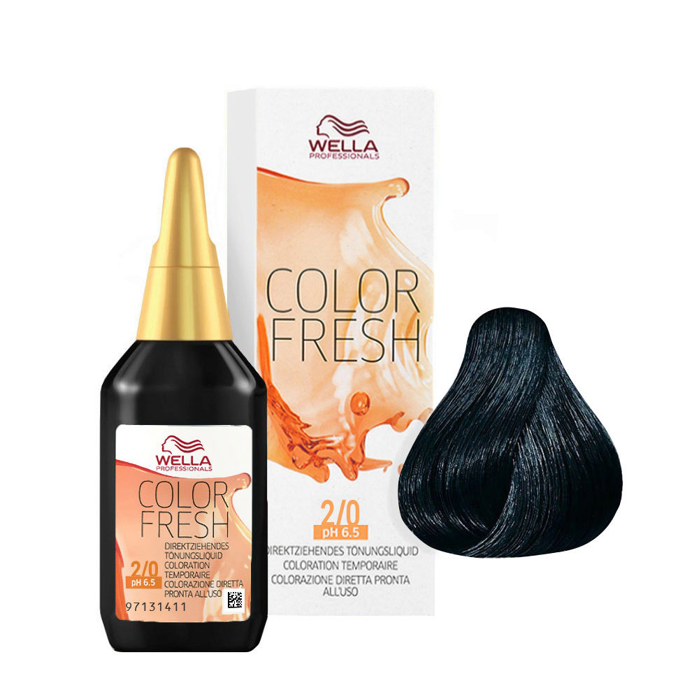 Wella Color Fresh 2/0 Black 75ml  - conditioning colour enhancer without ammonia