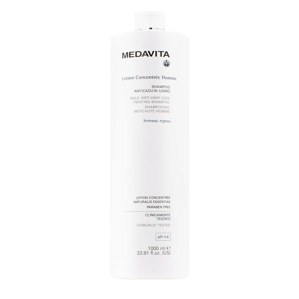 Medavita Cute Lotion Concentrée Homme Anti Hair Loss Treating Shampoo 1000ml - anti-hair loss shampoo for men pH 4.8