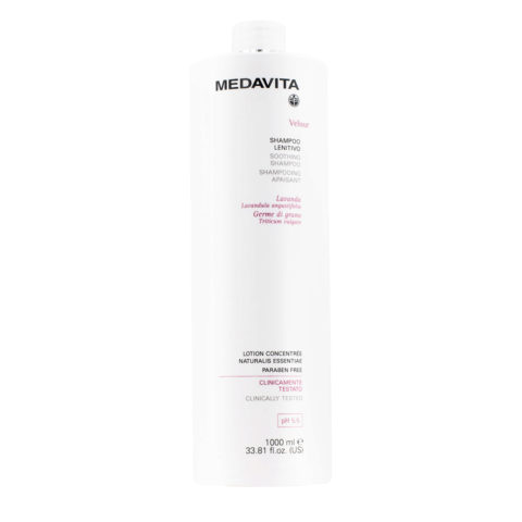 Medavita Cute Velour Soothing Shampoo 1000ml  - soothing shampoo for sensitive and irritated scalp pH 5.5