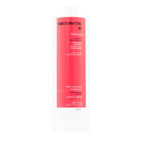 Medavita Lunghezze Hairchitecture Volumizing Shampoo 1000ml  - volumizing shampoo pH 5.5