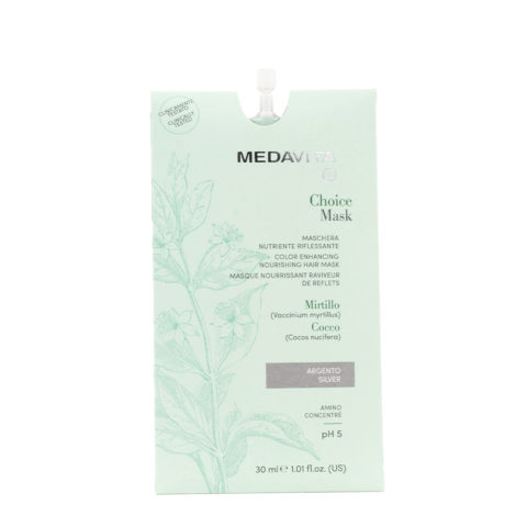 Medavita Lunghezze Choice Mask Silver 30ml - color enhancing nourishing mask silver