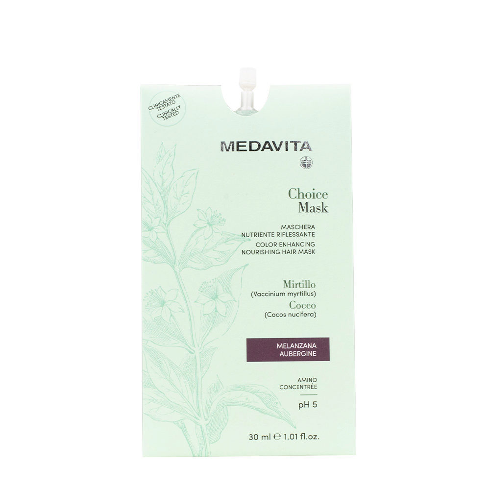 Medavita Lunghezze Choice Mask Aubergine 30ml  - Color Enhancing Nourishing Mask