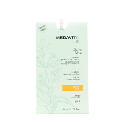 Medavita Lunghezze Choice Mask Gold 30ml - Color Enhancing Nourishing Mask