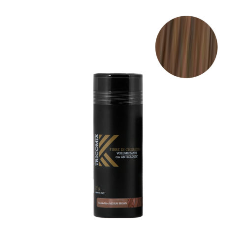 Tricomix Fibre Medium Brown 27gr - Volumizing Keratin Fibers With Anti Hair Loss Principles