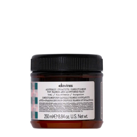 Davines Alchemic Creative Conditioner Teal 250ml - teal conditioner for blonde or lightened hair