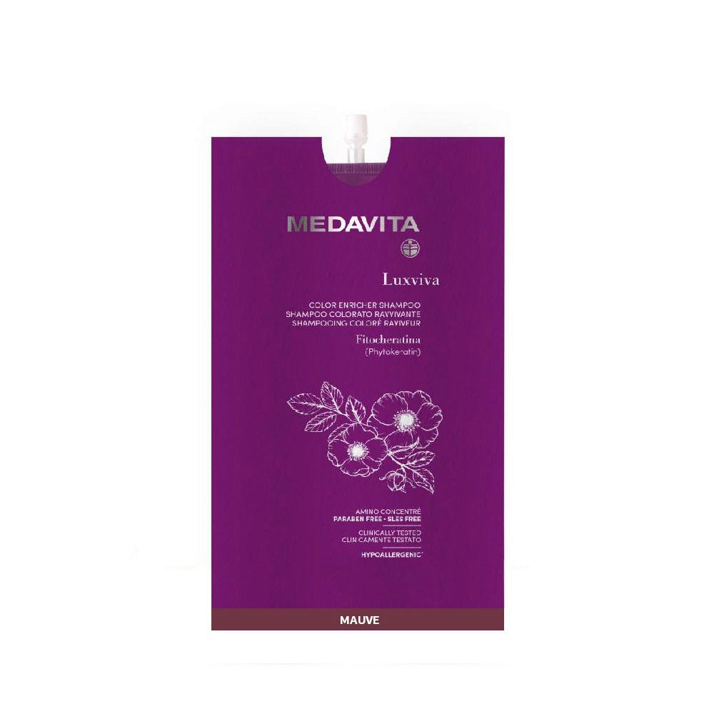 Medavita Luxviva Color Enricher Shampoo Mauve 30ml - Shampoo colorato Malva