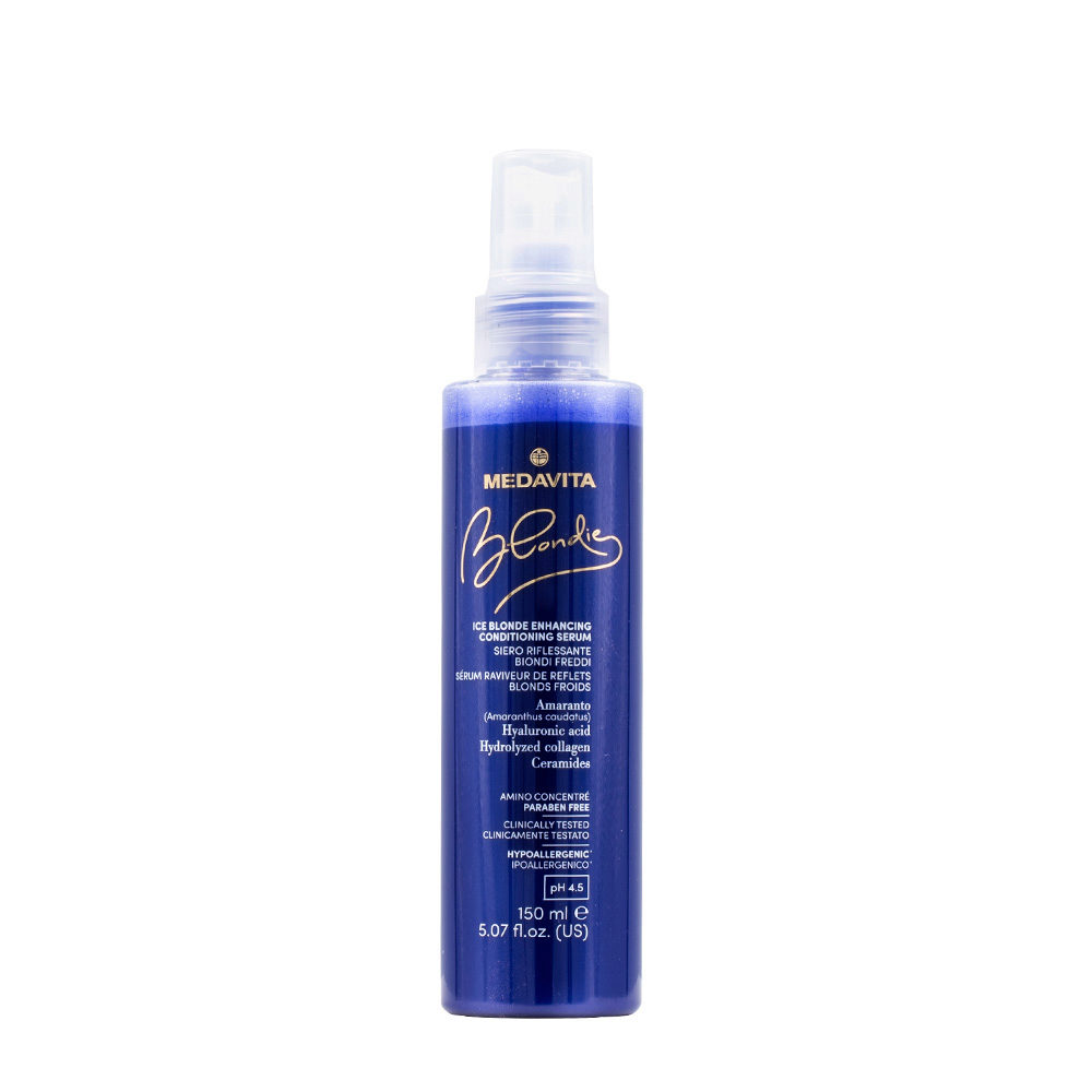 Medavita Blondie Ice Blonde Enhancing Conditioning Serum 150ml - highlighting serum for cold blondes