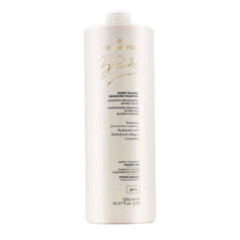 Medavita Blondie Sunset Blonde Enhancing Shampoo 1250ml - highlighting shampoo for warm blond hair