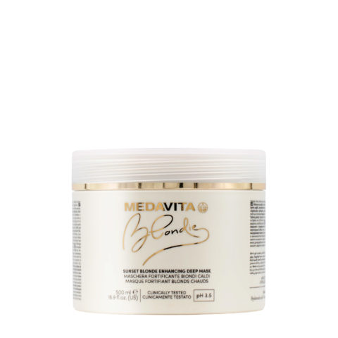 Medavita Blondie Sunset Blonde Enhancing Deep Mask 500ml - highlighting Mask for warm blondes