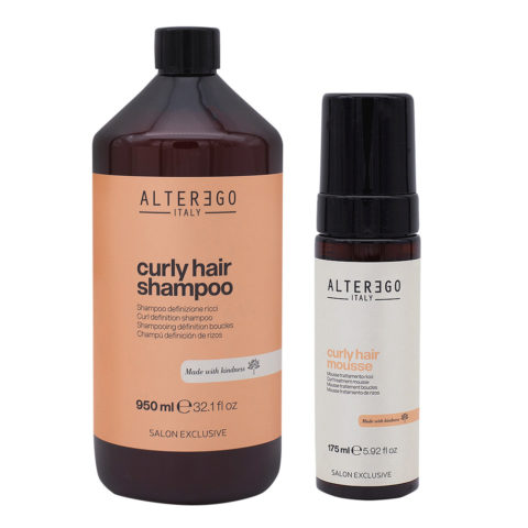 Alterego Curly Hair Shampoo 950ml Mousse 175ml