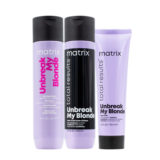 Matrix Haircare Unbreak My Blonde Shampoo 300ml Conditioner 300ml Leave-In 150ml