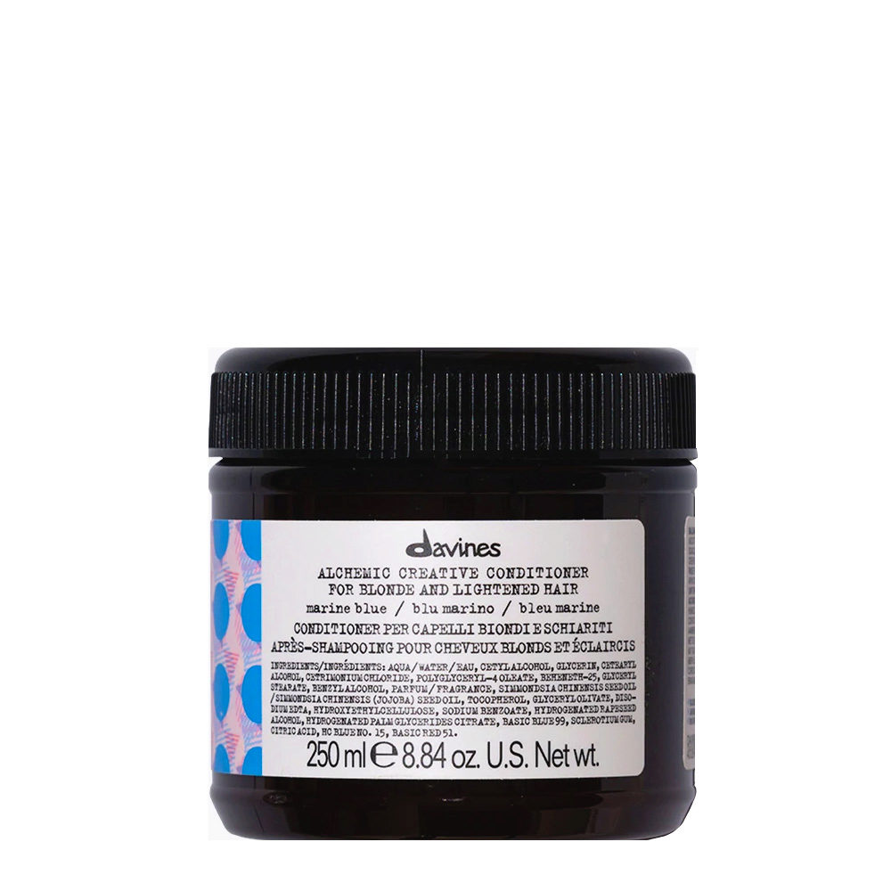 Davines Alchemic Creative Conditioner Marine Blue 250ml - marine blue conditioner for blonde or lightened hair