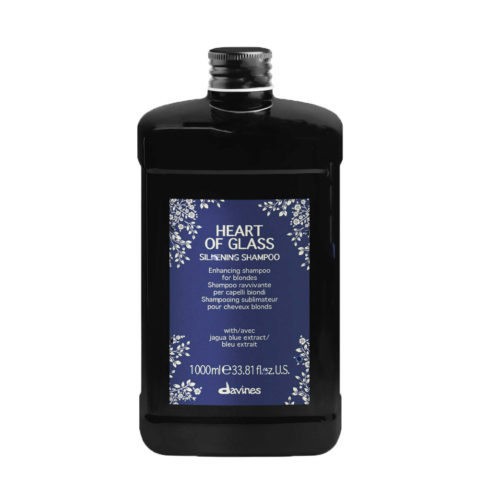 Davines Heart of Glass Silkening Shampoo 1000ml - blonde hair reviving shampoo