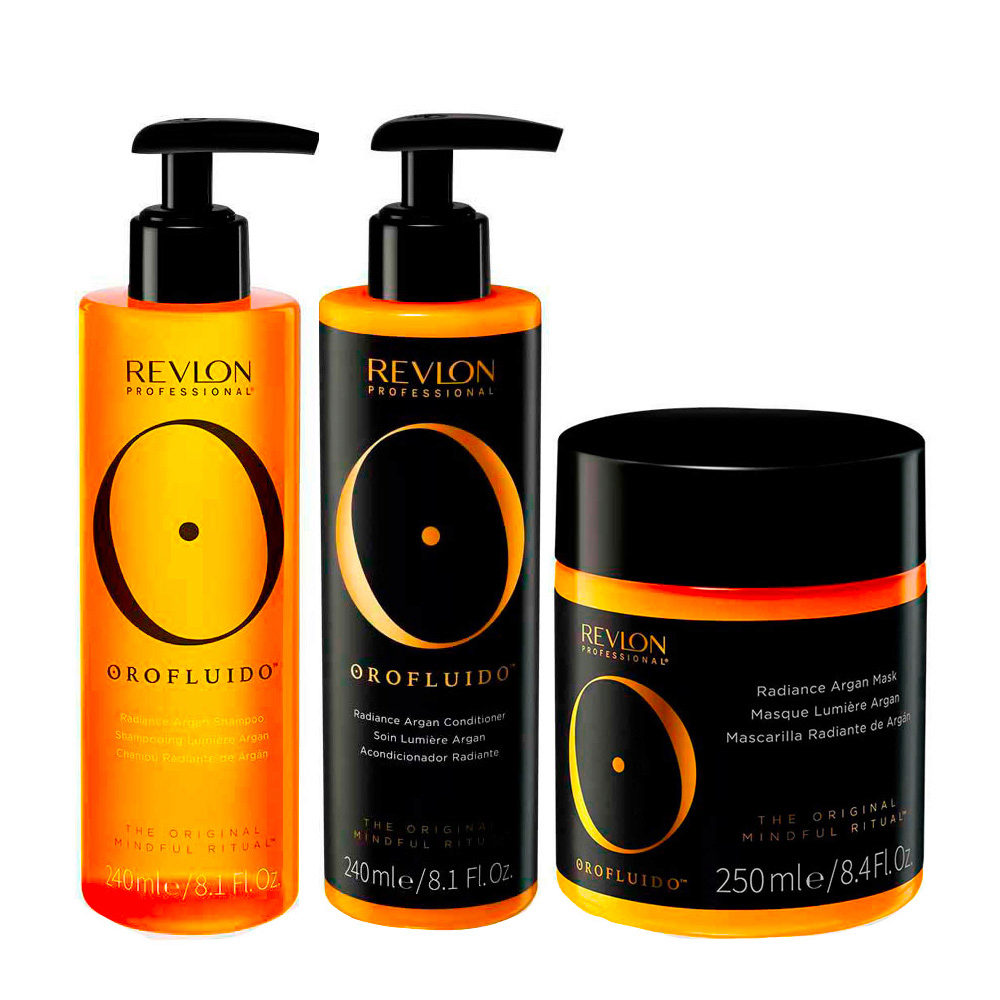 Radiance Gallery | Mask250ml Shampoo240ml Argan Conditioner240ml The Mindful Ritual Hair Original Orofluido