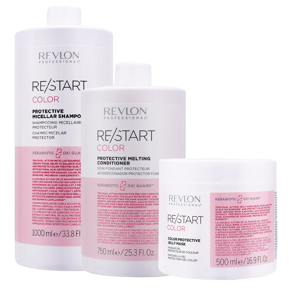Revlon Restart Color Protective Micellar Hair | Conditioner750ml Mask500ml Gallery Shampoo1000ml