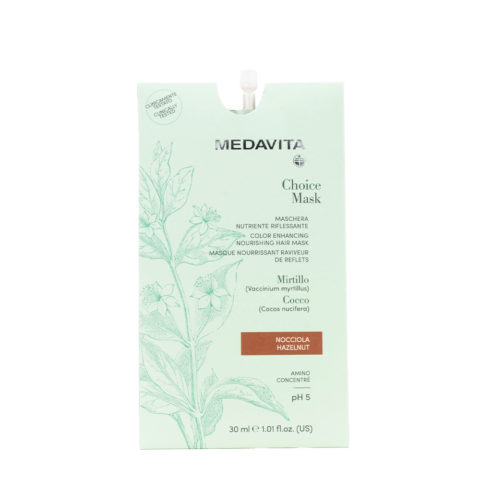 Medavita Lunghezze Choice Mask Hazelnut 30ml - Color Enhancing Nourishing Mask