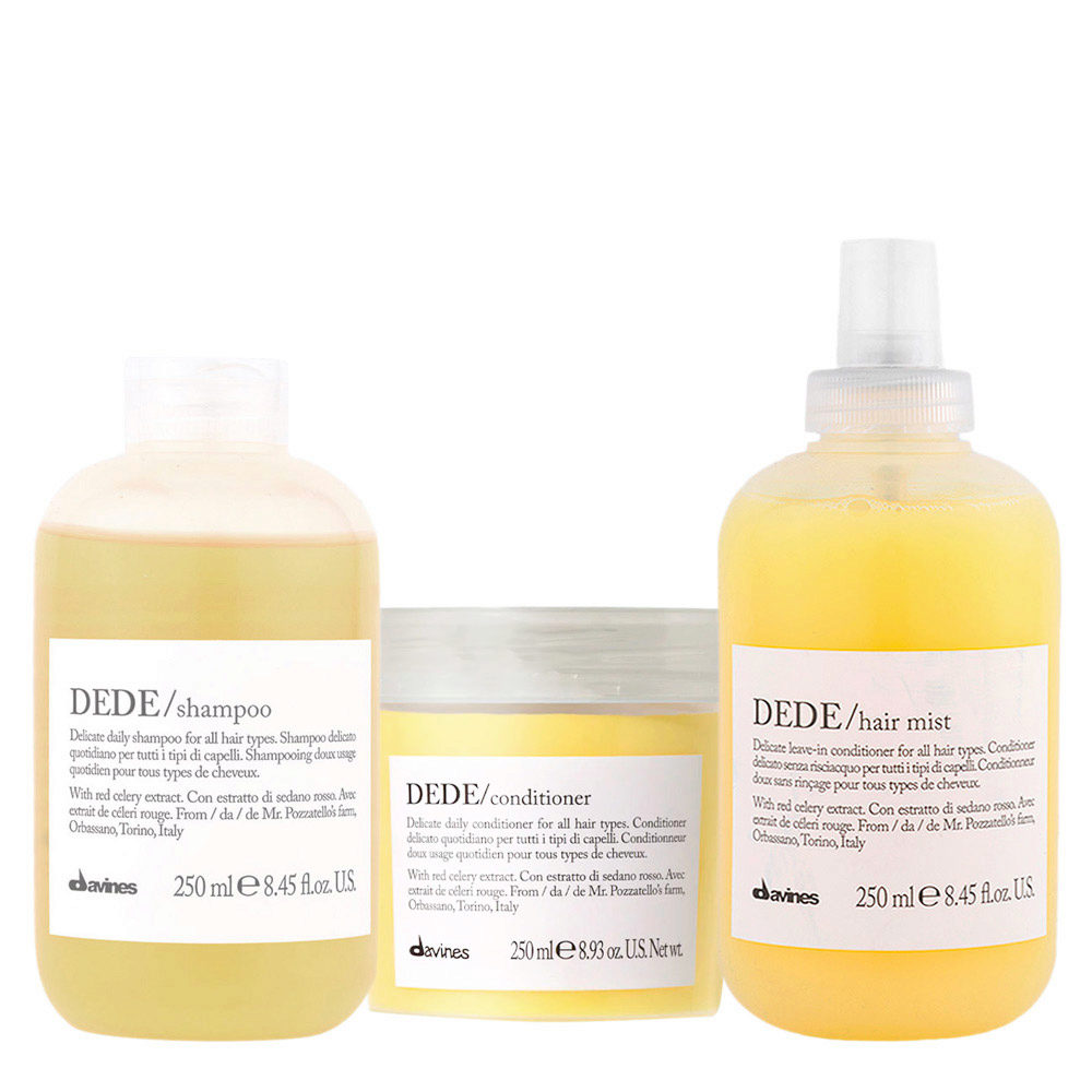 Davines Essential hair care Dede Shampoo 250ml Conditioner 250ml  Hair Mist 250ml