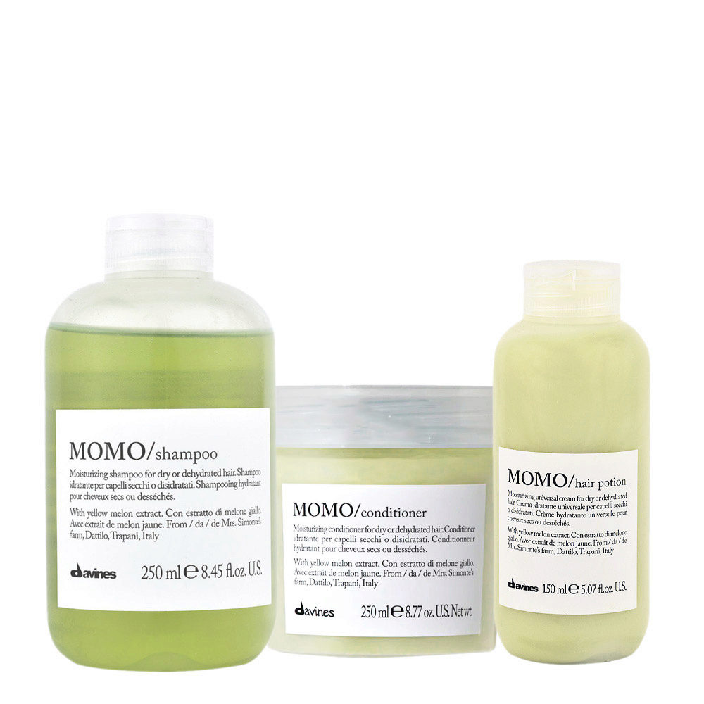 Davines Essential hair care Momo Shampoo 250ml Conditioner 250ml Hair Potion 150ml