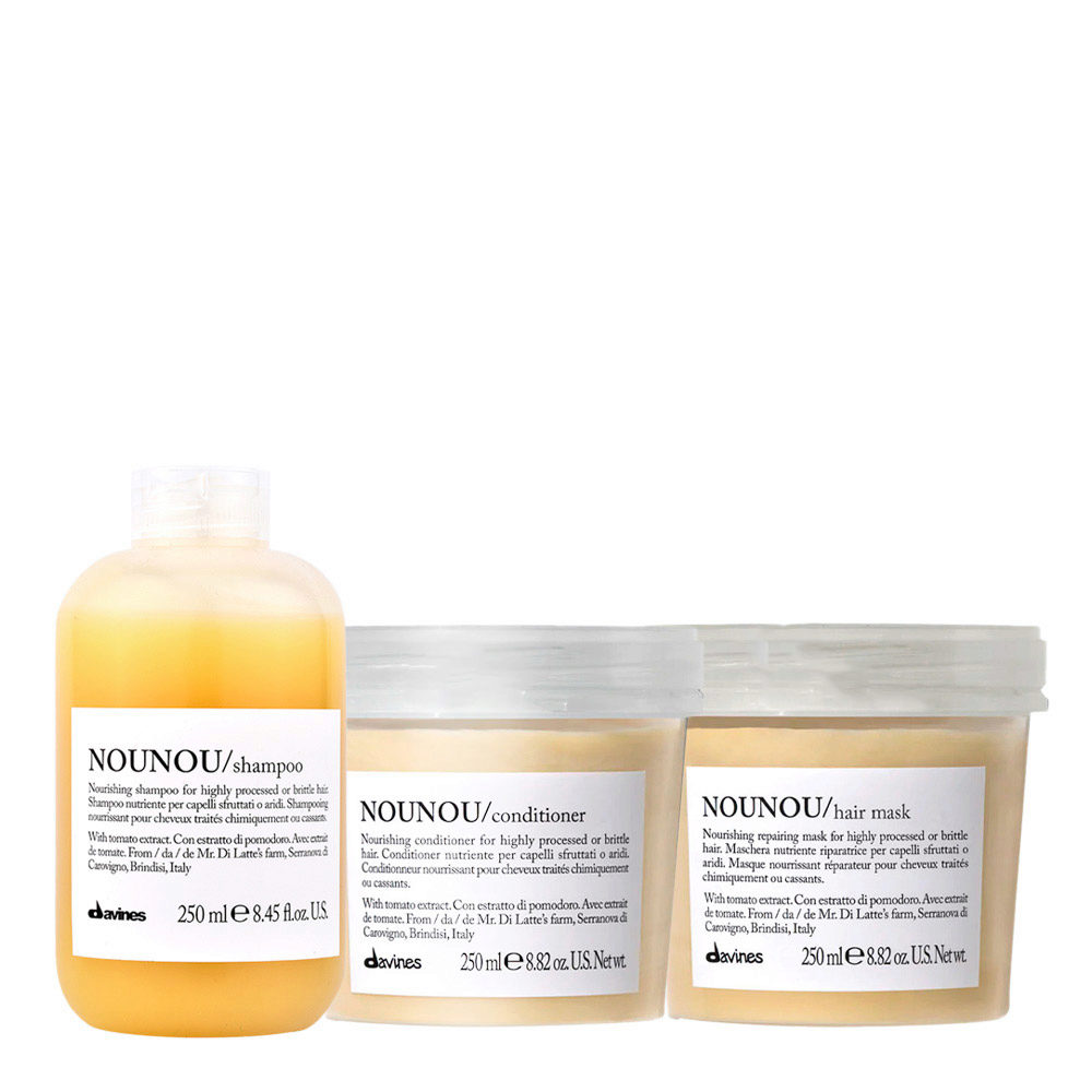 Davines Essential hair care Nounou Shampoo 250ml Conditioner 250ml Mask 250ml