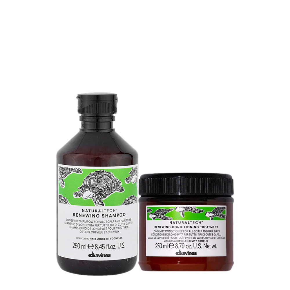 Davines Naturaltech Renewing Shampoo 250ml Conditioning Treatment 250ml