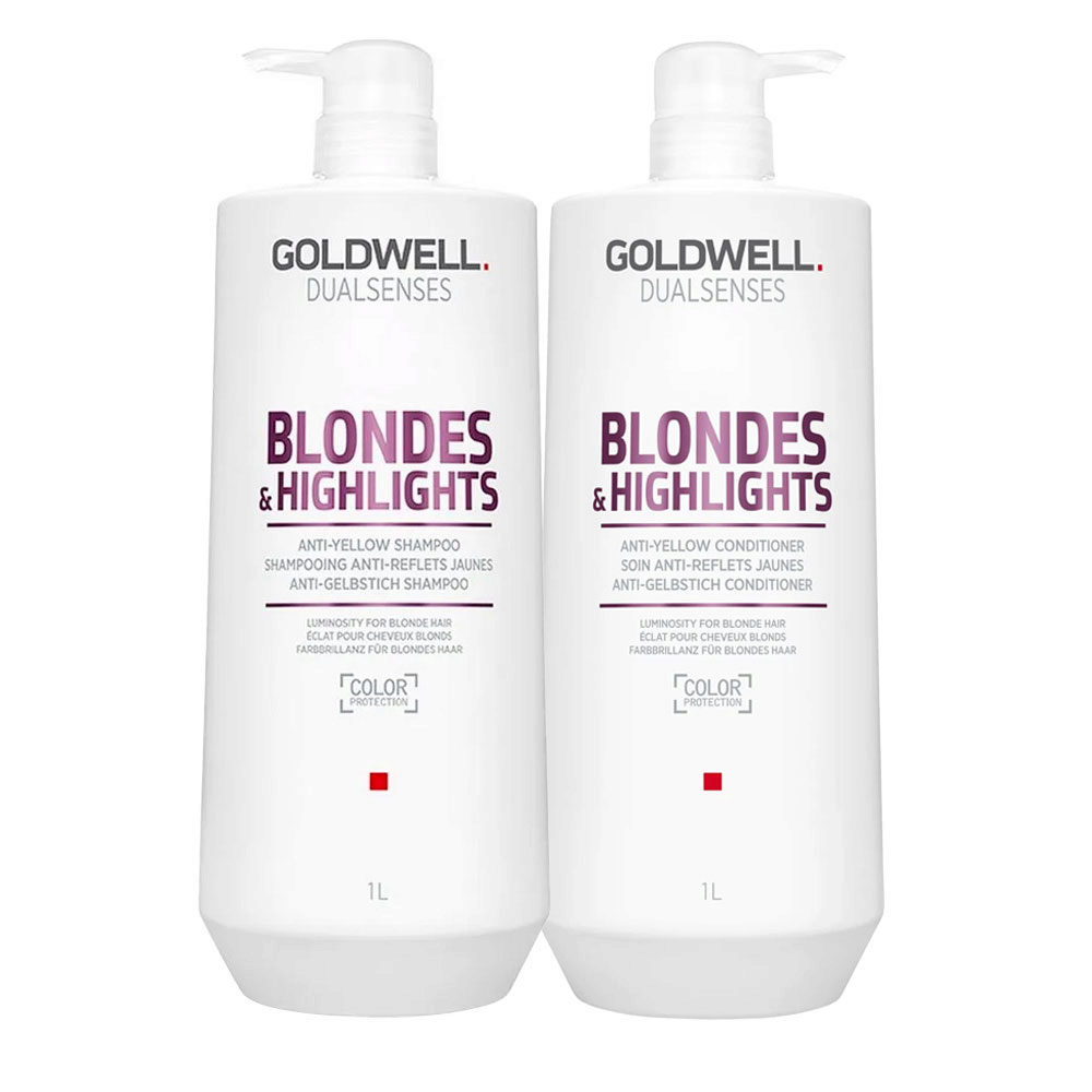 Goldwell Dualsenses Blonde & Highlights Anti-Yellow Shampoo 1000ml Conditioner 1000ml