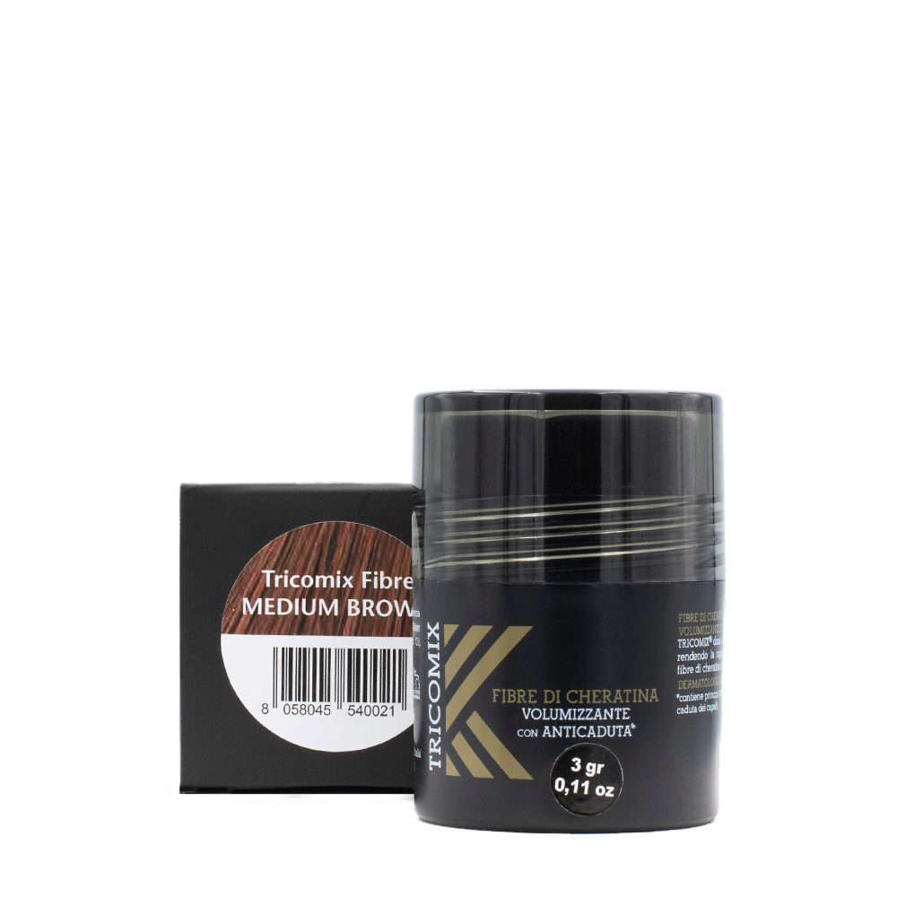 Tricomix Fibre Di Cheratina Medium Brown 3gr  - volumising keratin fibres with anti-fall action