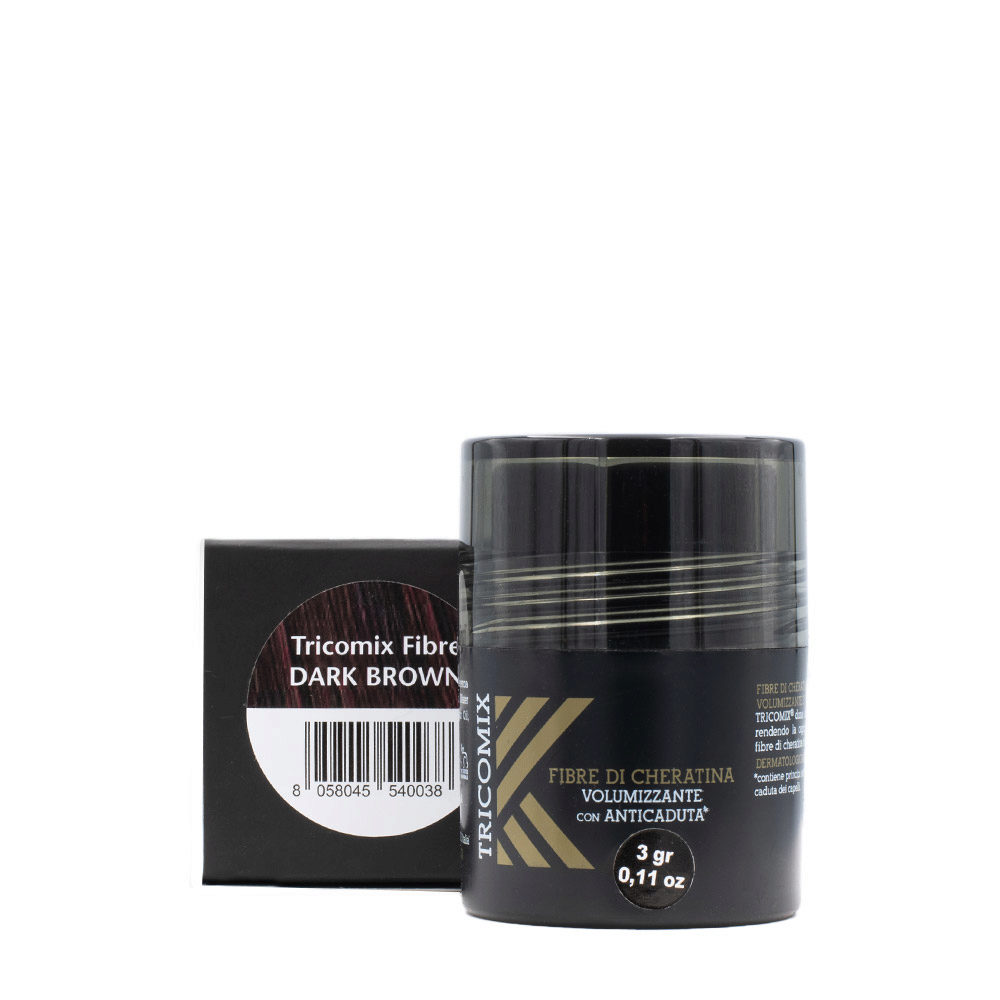 Tricomix Fibre Di Cheratina Dark Brown 3gr - volumising keratin fibres with anti-fall action