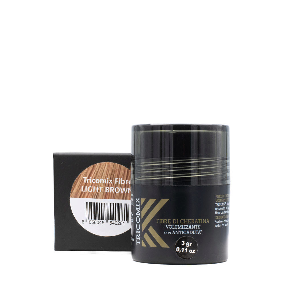 Tricomix Fibre Di Cheratina Light Brown 3gr  - volumising keratin fibres with anti-fall action