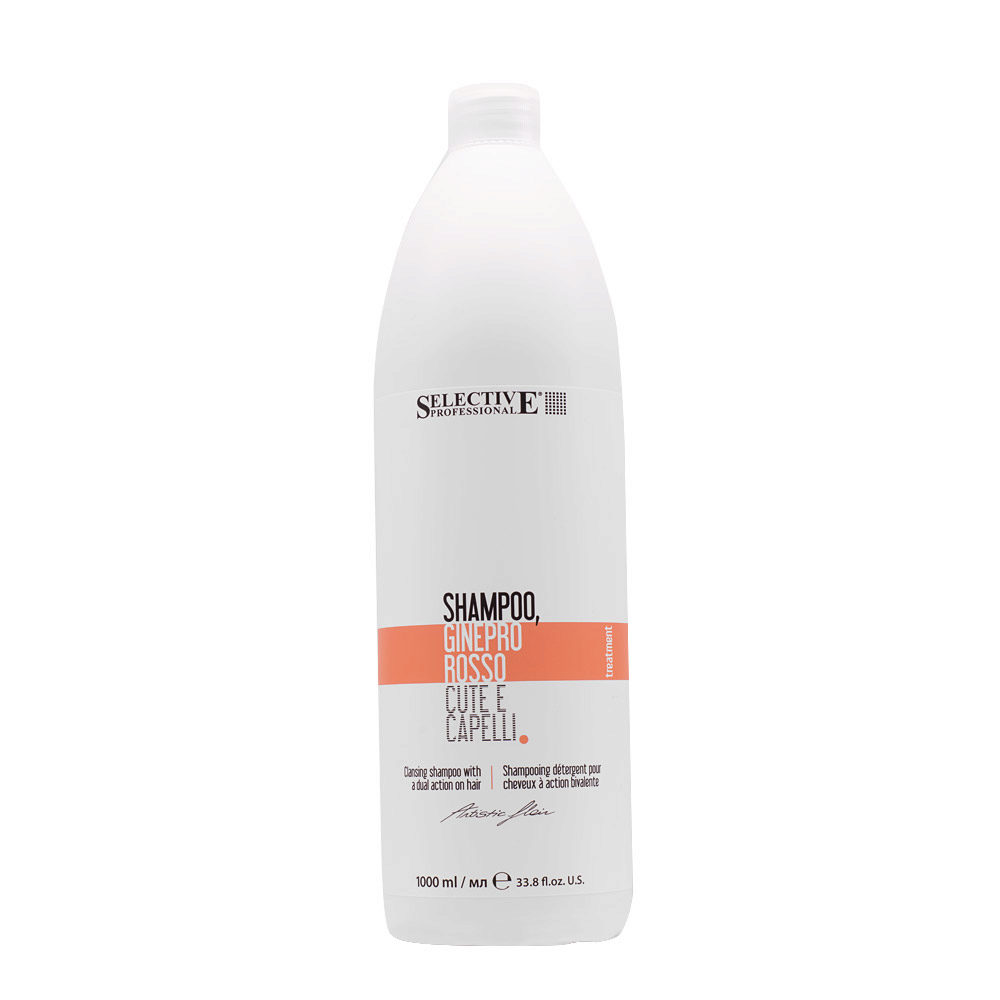 Selective Professional Artistic Flair Shampoo Ginepro Rosso 1000ml - purifying and stimulating shampoo