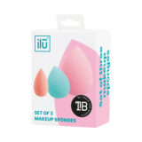 Ilū Make Up Mini Medium And Large Sponges 3pz