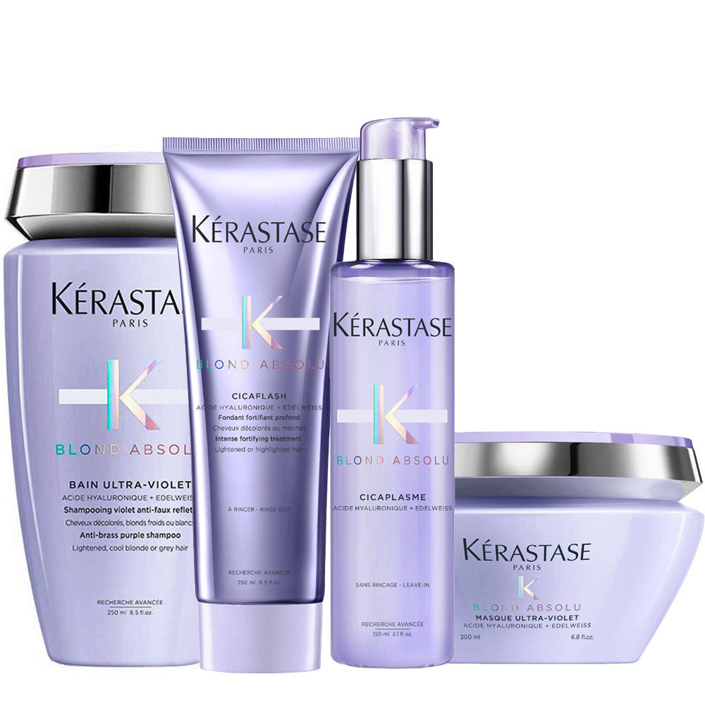 Kerastase Blond Absolu Bain Ultra Violet 250ml Cicaflash 250ml Cicaplasme 150ml Masque Ultra Violet 200ml