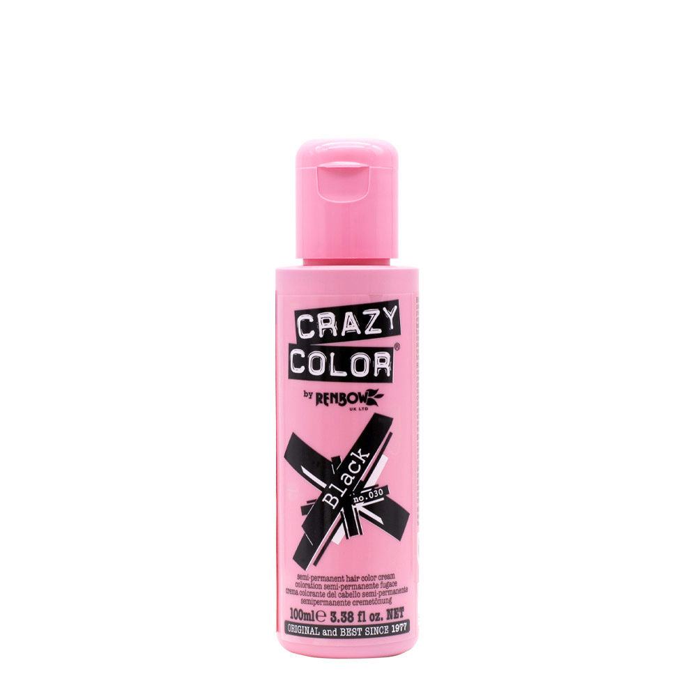 Crazy Color Black no 030 100ml - black colouring cream