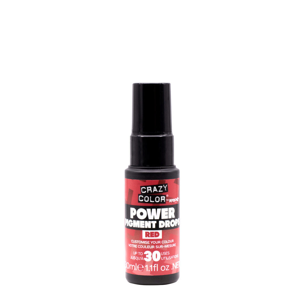 Crazy Color Global Power Pigment Drops Red 30ml - pigment drops