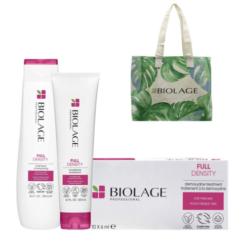 Biolage Advanced FullDensity Shampoo 250ml Conditioner 200ml Treatment 10x6ml + Shopper FREE