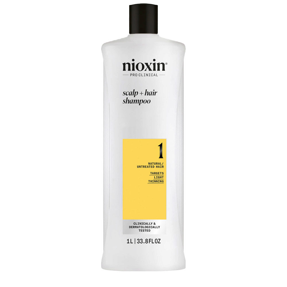 Nioxin Sistema 1 Scalp + Hair Shampoo 1000ml - shampoo for natural hair thinning