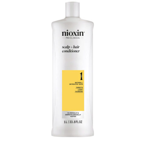 Nioxin Sistema 1 Scalp + Hair Conditioner 1000ml - fortifying conditioner for lightly thinned hair