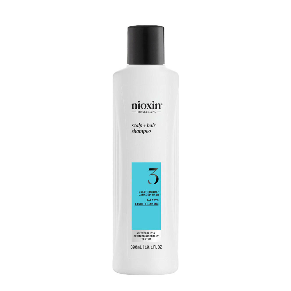 Nioxin Sistema 3 Hair + Scalp Shampoo 300ml - fortifying shampoo damaged hair