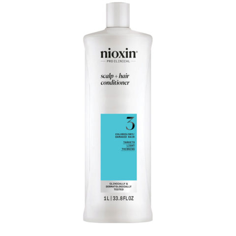 Nioxin Sistema 3 Scalp + Hair Conditioner 1000ml - damaged hair fortifying conditioner