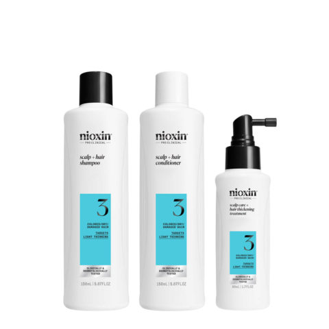 Sistema 3 Kit Trifasico Shampoo 150ml Conditioner 150ml Treatment 50ml - damaged hair loss kit