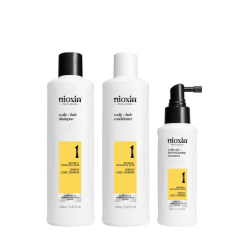 Nioxin Sistema1 Kit Shampoo 150ml Conditioner 150ml Treatment 50ml - mild thinning kit