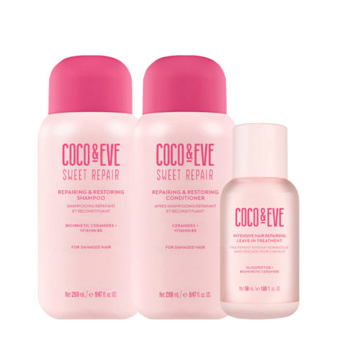 Coco & Eve Sweet Repair Shampoo 280ml Conditioner 280ml Treatment 50ml