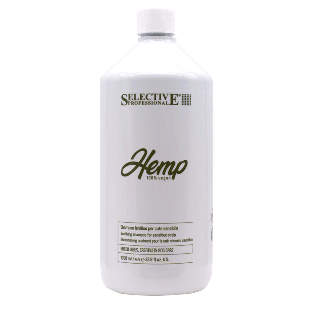 Selective Professional Hemp Lenitive Shampoo 1000ml - soothing shampoo for sensitive scalp